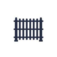 fence icon on white, vector