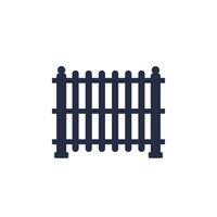 fence icon on white, vector