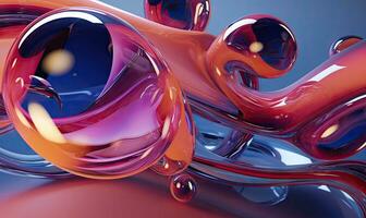 Vibrant liquid interplay in glass containers. AI Generative photo