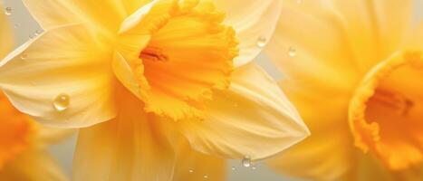 Mesmerizing close-up of a daffodil. AI Generative photo