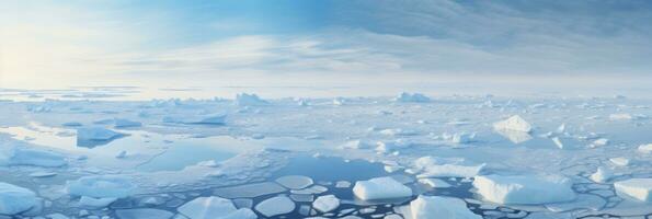 prístino ártico vista con imponente hielo formaciones ai generativo foto