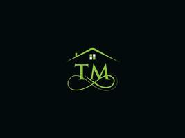 Modern Building Tm Logo Icon, Luxury TM Real Estate Logo Letter Vector