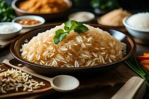 how to cook rice in a pressure cooker. AI-Generated photo