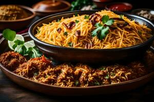 indian food in a bowl. AI-Generated photo