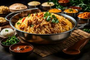 indian food in a bowl. AI-Generated photo