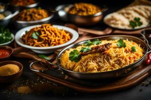 indian food in a bowl. AI-Generated photo