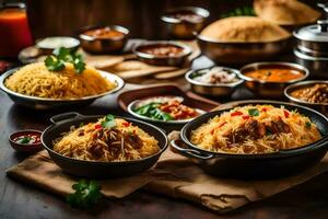 el mejor indio comida en el mundo. generado por ai foto