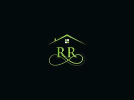 lujo edificio rr logo icono vector, minimalista rr real inmuebles logo diseño vector