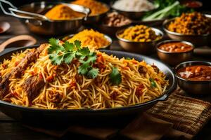 indian food is a popular dish in india. AI-Generated photo