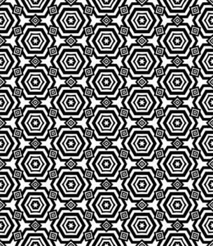 Black and white seamless abstract pattern. Background and backdrop. Grayscale ornamental design. vector