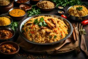 indian food in a bowl. AI-Generated photo