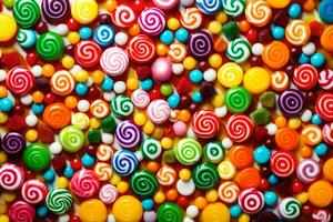 colorful candy candy background photo. AI-Generated photo