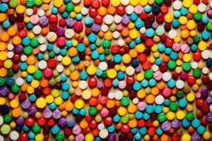 colorful candy candies on a wall. AI-Generated photo