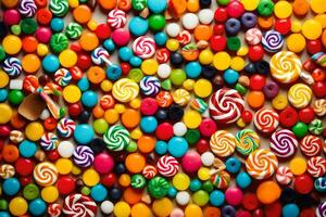 colorful candy candy background. AI-Generated photo