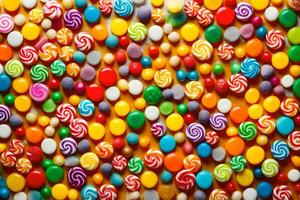 colorful candy candy background. AI-Generated photo