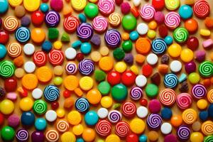 colorful candy candy background stock photo. AI-Generated photo
