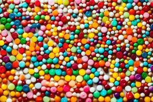 a large pile of colorful sprinkles. AI-Generated photo