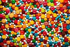colorful candy candy on a background. AI-Generated photo