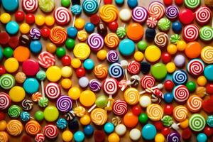 colorful candy candy background. AI-Generated photo