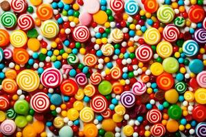 colorful candy candy background photo. AI-Generated photo