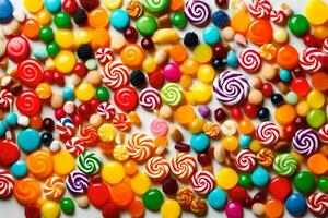 colorful candy candy background. AI-Generated photo