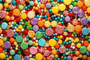 colorful candy candy background. AI-Generated photo