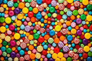 colorful candy candy background wallpaper. AI-Generated photo