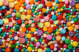 colorful candy candy background. AI-Generated photo