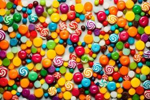 colorful candy candies background. AI-Generated photo