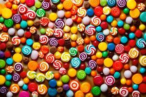 colorful candy candy background stock photo. AI-Generated photo