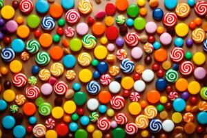 colorful candy candy background. AI-Generated photo