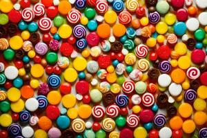 colorful candy candy background. AI-Generated photo