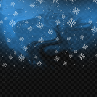 flying snow flakes frame psd