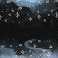 flying snow flakes frame psd