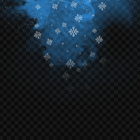 flying snow flakes frame psd