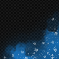 flying snow flakes frame psd