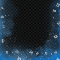 flying snow flakes frame psd