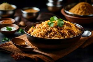 indio comida es un popular plato en India. generado por ai foto