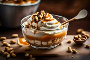 the best peanut butter ice cream recipes. AI-Generated photo