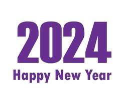 Happy New Year Holiday Abstract Purple Design Vector Logo Symbol Illustration