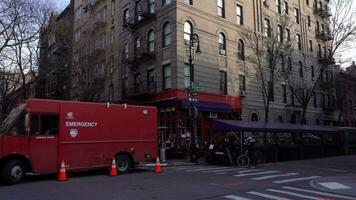 NEW YORK CITY, USA - JANUARY 23, 2021 Friends Apartment Building at Bedford Street. Greenwich Village Neighborhood in Manhattan video