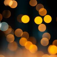 Blurred bokeh, bright lights, lighting on a dark background - AI generated image photo