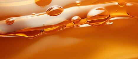 Macro shot of syrup. AI Generative photo