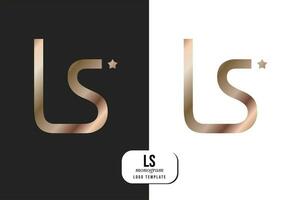Letter L S Logo Luxury. Art Deco style logotype design for luxury company branding. Premium identity design. vector