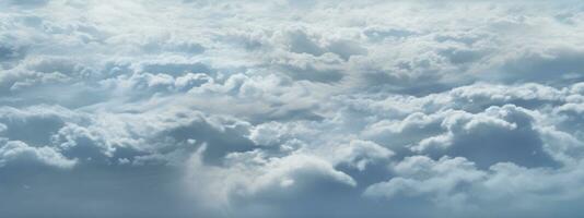 Tranquil sky filled with billowing clouds. AI Generative photo