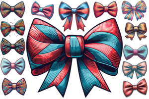 Beautiful Bow Tie Clipart - Ai Generative png