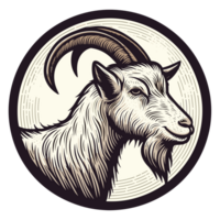 Beautiful Mountain Goat Clipart - Ai Generative png