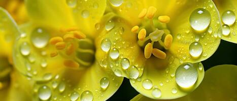 Macro capture of a Cowslip flower. AI Generative photo