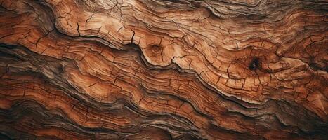 Macro shot of tree bark, revealing intricate textures. AI Generative photo