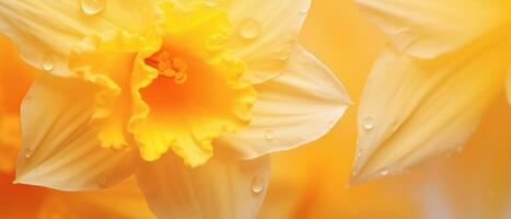 Mesmerizing close-up of a daffodil. AI Generative photo